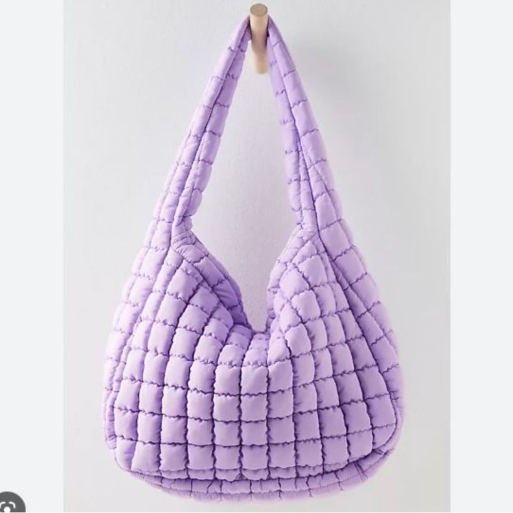 Free People Lilac Quilted Hobo Bag